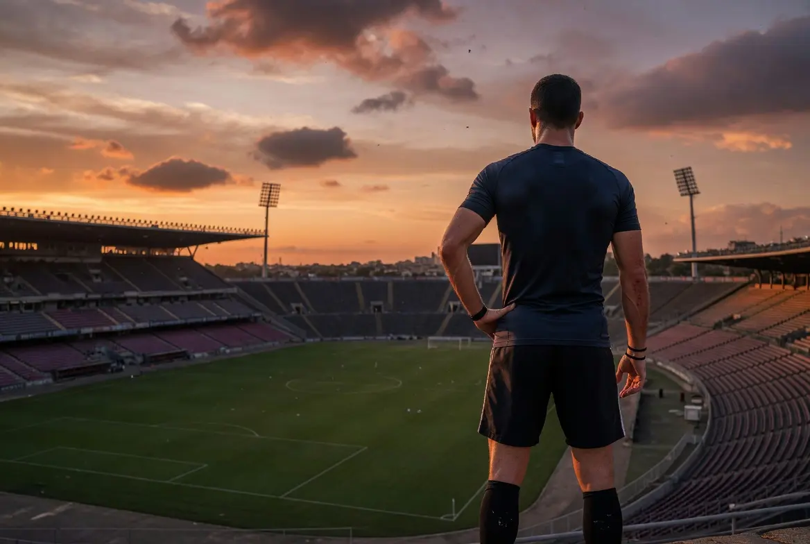 Sportler blickt aufs Fußballfeld – HYPNO-FIT Blog für mentale Stärke im Sport